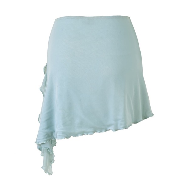 Mesh Mini Skirt in Baby Blue - Picture 4 of 7